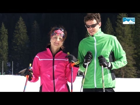 Langlauf Höhenloipe Scharitzkehl in Berchtesgaden, Bayern. Cross Country Deutschland